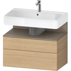 Duravit Collection One Waschtischunterbau, 1 Auszug und 1 Schublade, 790x470x590mm, Nische Eiche Terra, QA4394035300000, Farbe: Eiche Natur