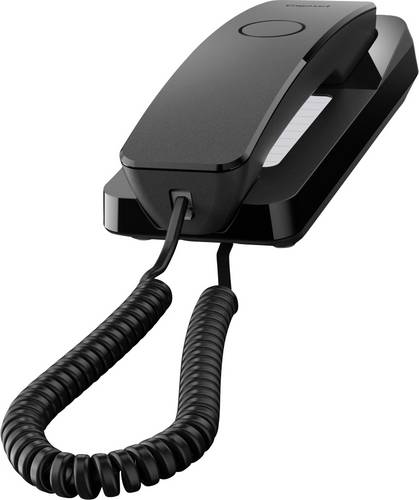Gigaset DESK 200 Schnurgebundenes Telefon, analog für Hörgeräte kompatibel, Optische Anrufsignalisierung, Wahlwiederholung Schwarz