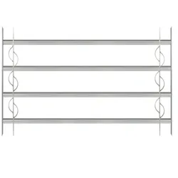 Alberts® Fenstergitter Secorino Style,ausziehbar,galv.blau verzinkt,HxB-B 600x1000-1500mm