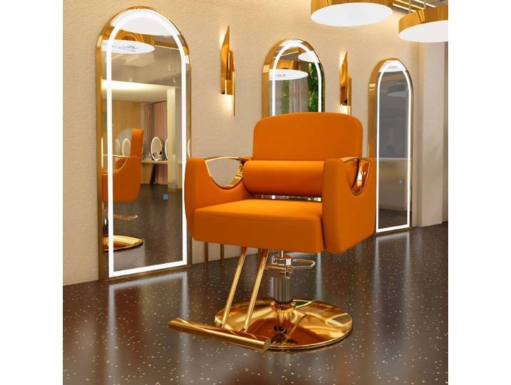 Design beauté chaise de barbier professionnel salon de coiffure plancher élégant chaise de barbier fauteuil esthétique Fotele Fryzjerskie accessoires