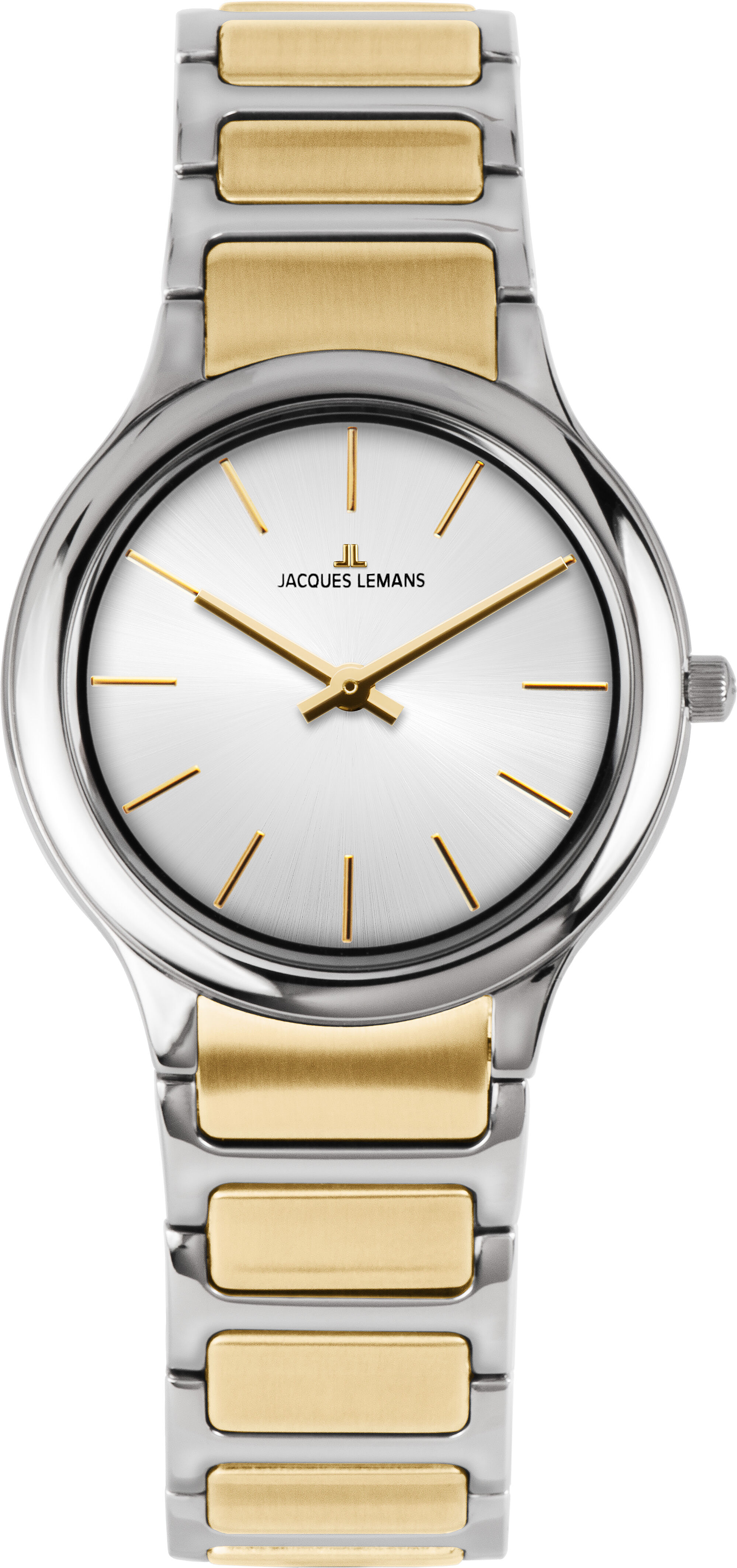 Quarzuhr JACQUES LEMANS "Milano", gold (silbergoldfarben, silberfarben, silberfarben, silberfarben), Armbanduhren, Damen, silberfarben, Quarzuhr, Armbanduhr, Damenuhr, Edelstahlarmband, analog