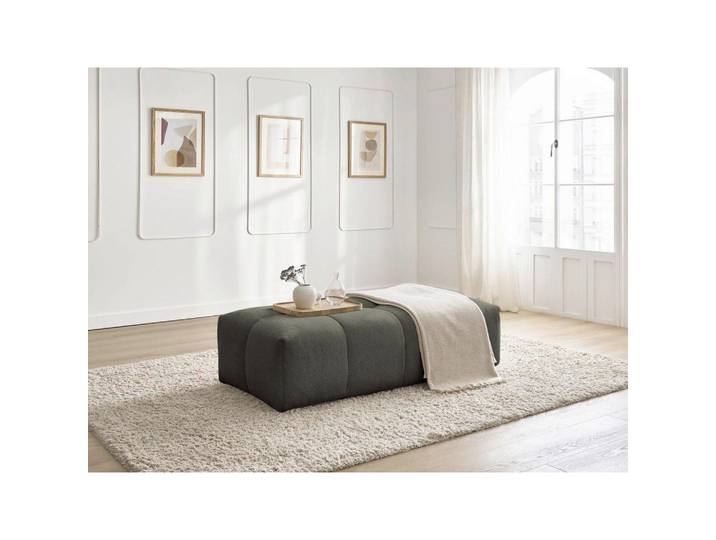 Hocker Everest, Grün, Kunststoff, rechteckig, 140x40x70 cm, Wohnzimmer, Hocker, Sitzhocker