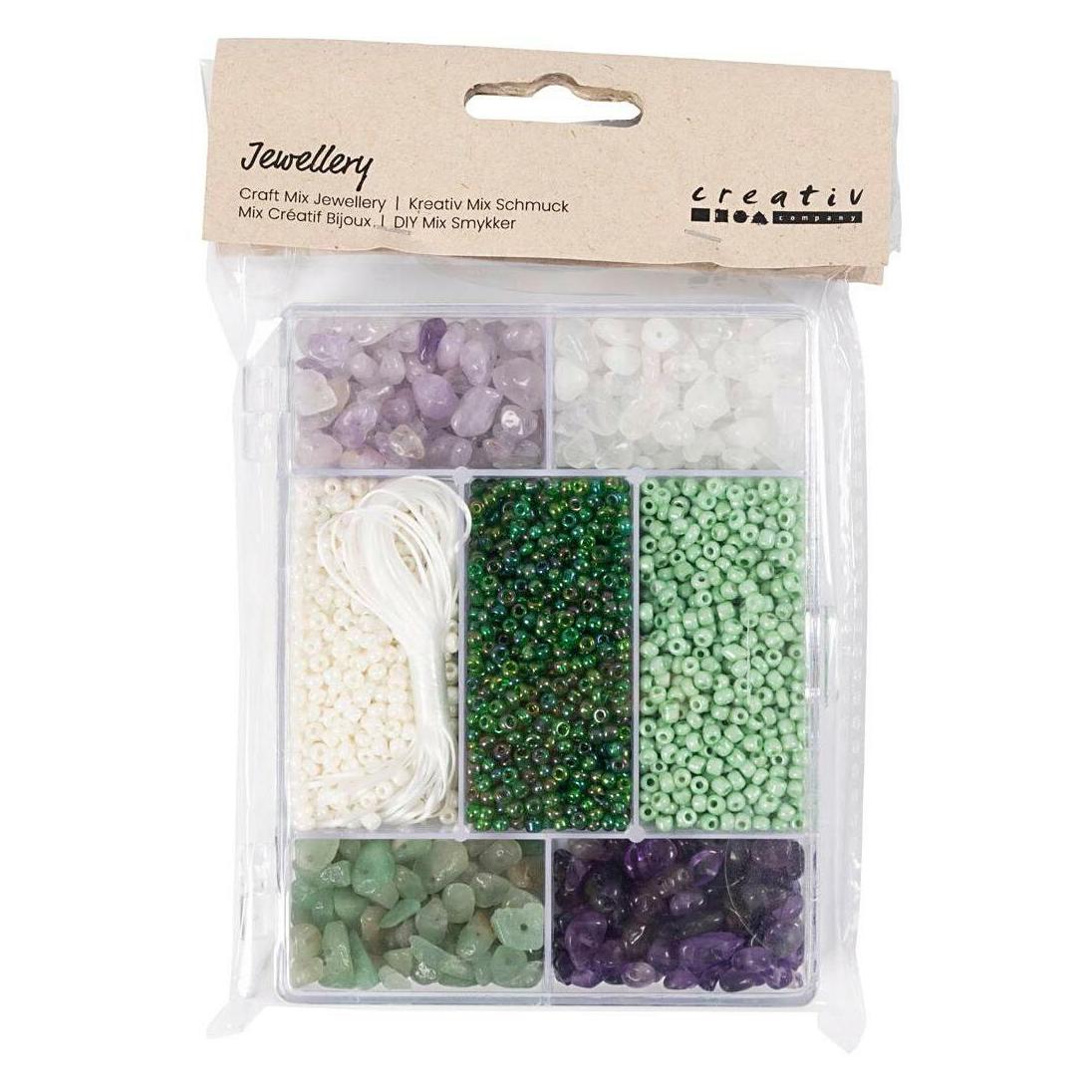 Creativ Company Perlen-Set Kristalle, Sortierte Farben, Packungsgrösse (977790)
