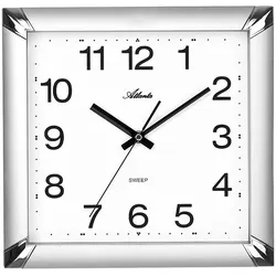 Paragon (Atlanta) Quarzwanduhr 4457 29x29 cm Kunststoff Silber