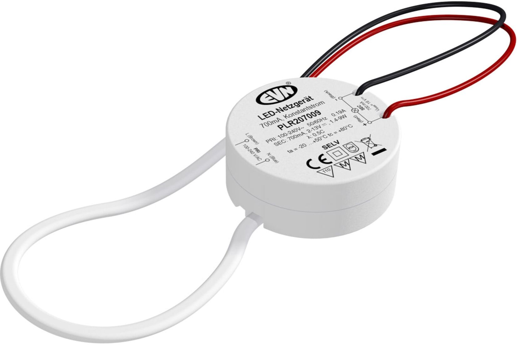 EVN LED-Netzgerät PLR207009 700mA 1,4-9W IP20)
