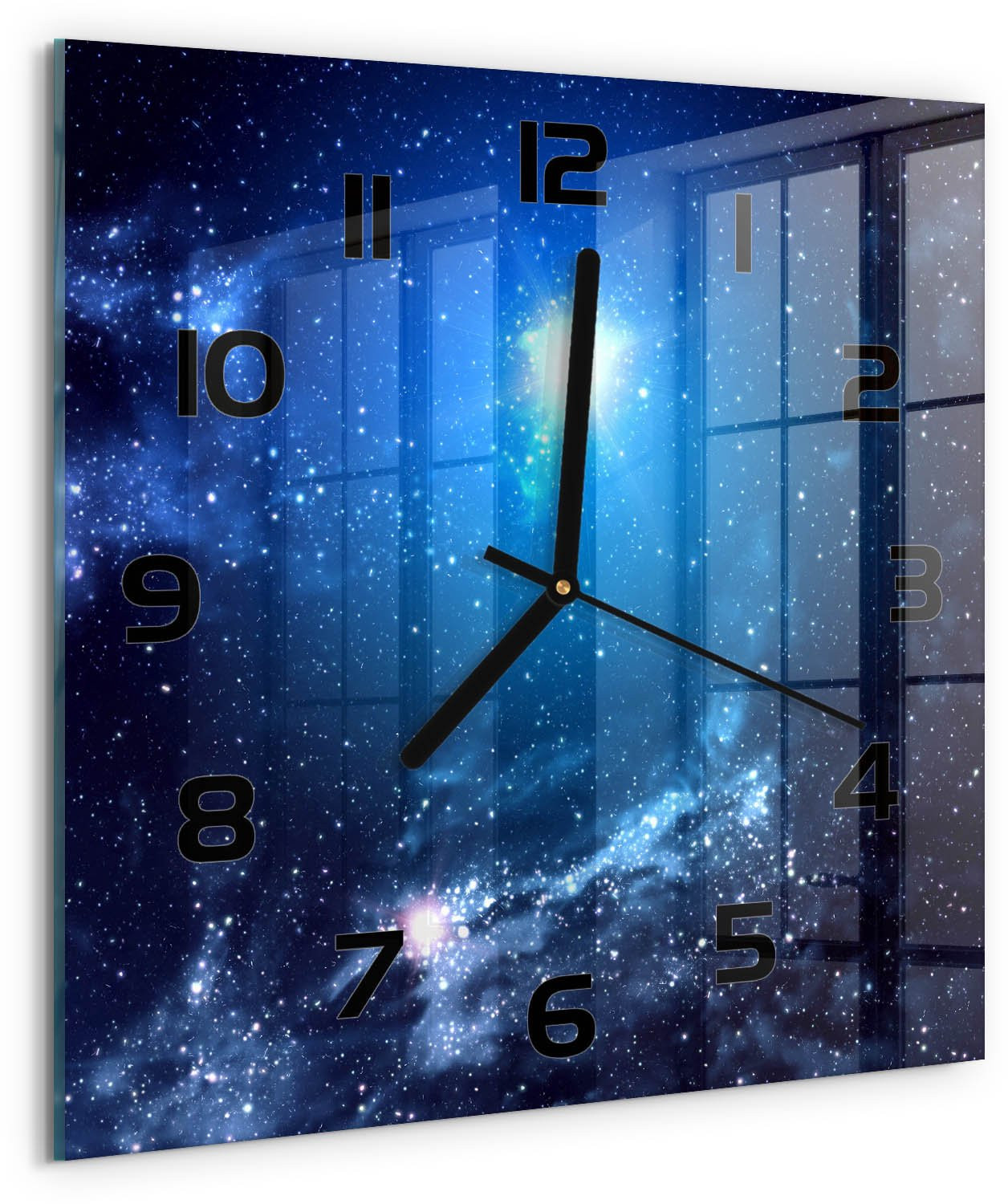 Tulup Wandklok Mist Blauw Glas 30 x 30 cm