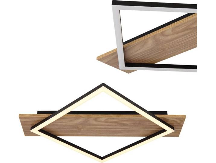 Plafonnier LED Globo Beatrix I 18 W\, blanc chaud\, noir mat\, métal\, 6 cm\, 67330-18