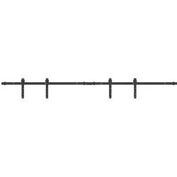 vidaXL Schiebetürbeschlag Set für Schranktüren 183 cm Karbonstahl