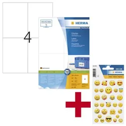 Herma 400er-Set Universal-Klebeetiketten »4676« inkl. Sticker »Decor Lovely Emojis«