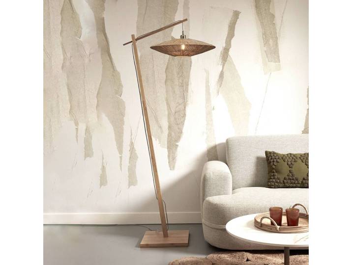 Good & Mojo Stehlampe Iguazu, Holz hell, für Wohn- / Esszimmer, Bambus