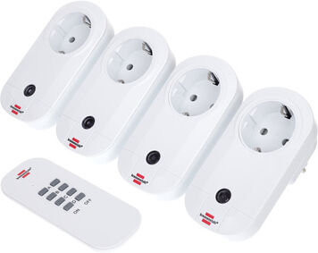 Brennenstuhl RC Switch Sockets Set of 4 Weiß