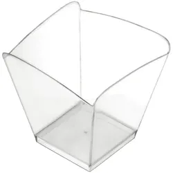 MONOUSO - Mehrweg Fingerfood-Becher aus PS "Onda" Transparent 100ml (500 Stück)