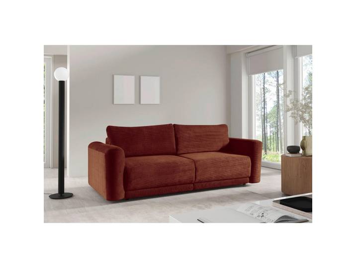Livetastic Schlafsofa Norman, Rost, Kunststoff, 3-Sitzer, Füllung: Polyurethan (Pur), Silikon, 252x93x167 cm, Made in EU, Wohnzimmer, Sofas & Couches, Schlafsofas, Schlafsofas mit Bettkasten