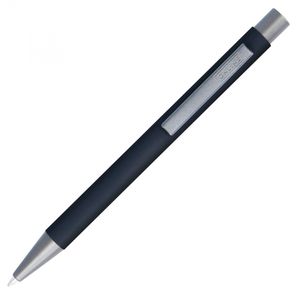 Online Kugelschreiber Soft Metal, 21730/3D, Gehäuse Pure Black, Schreibfarbe blau
