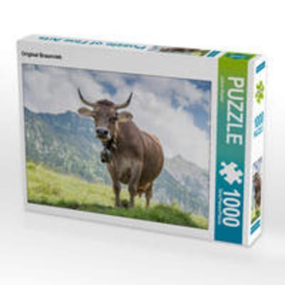 CALVENDO Puzzle Original Braunvieh | 1000 Teile Lege-Größe 64x48cm Foto-Puzzle für glückliche Stunden