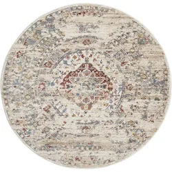 Luxor Living Teppich Rocco creme blau 133 cm rund