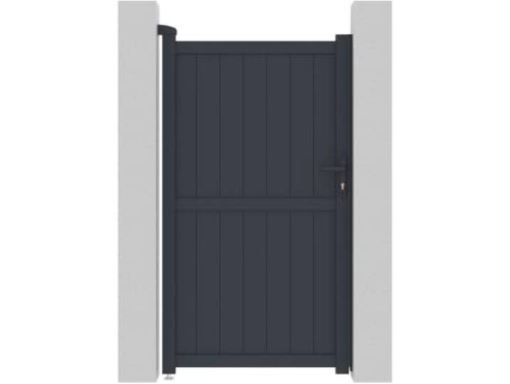 Habitat et Jardin Gartentor aus Aluminium Maurice - 101,2 x 180,9 cm - Grau