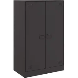 vidaXL Sideboard Schwarz 67x39x107 cm Stahl