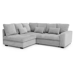 ECKSCHLAFSOFA Ramo mit Bettkasten, Topper gratis, Hellgrau, links