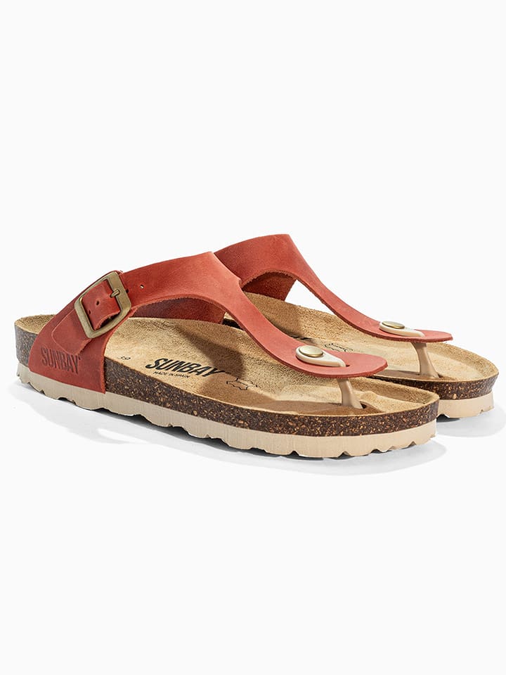 Sunbay Leder-Zehentrenner "Camelia" in Orange - 42