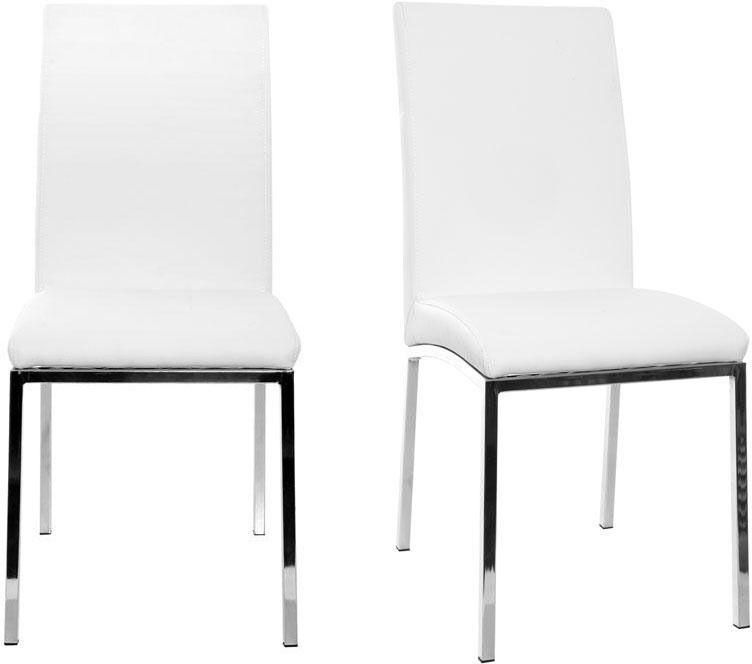 Miliboo 2er-Set Design-Stühle Polyurethan Weiß SIMEA
