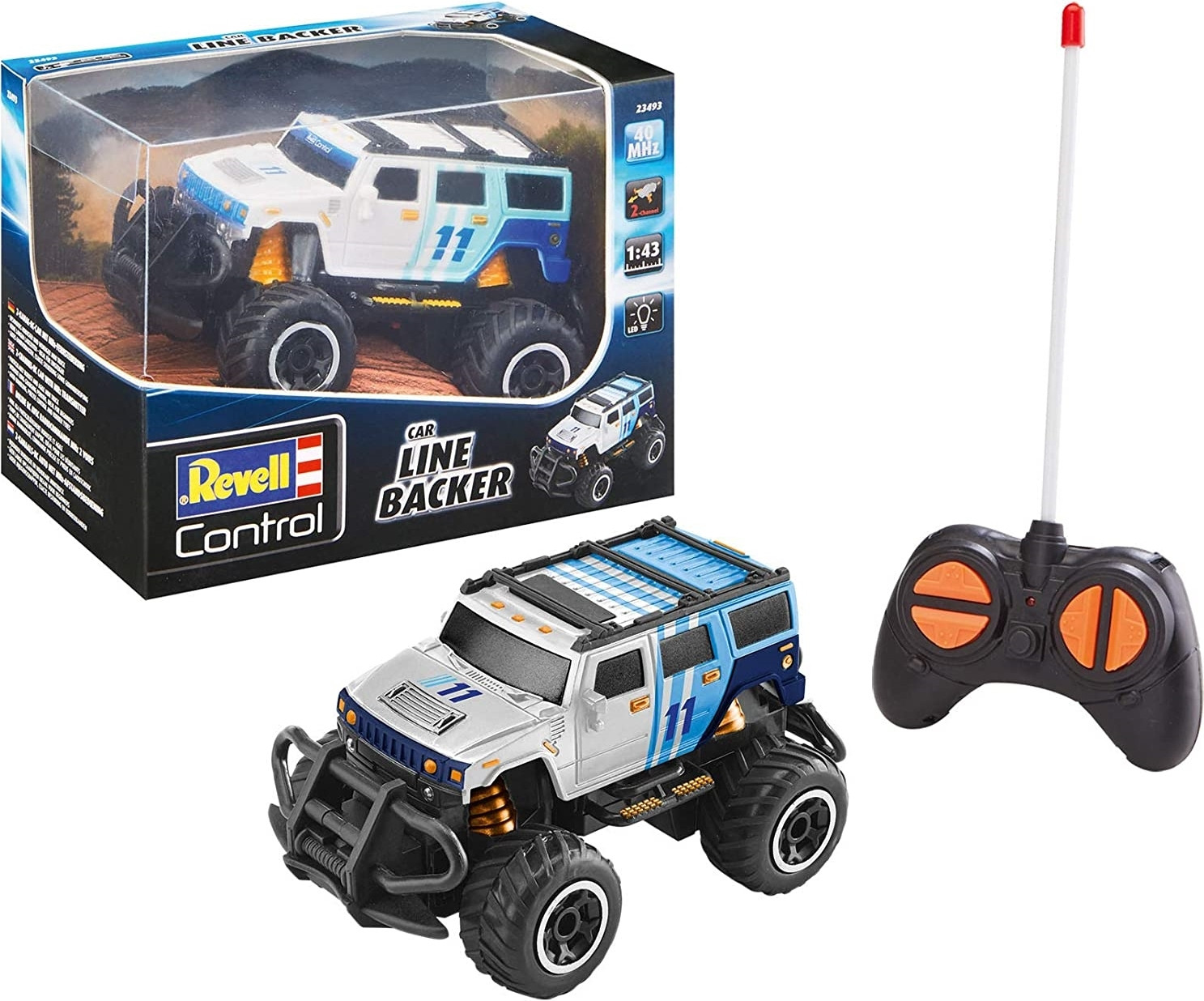 Revell Line Backer Modelauto, 6 jaar/model, Zwart Blauw Wit