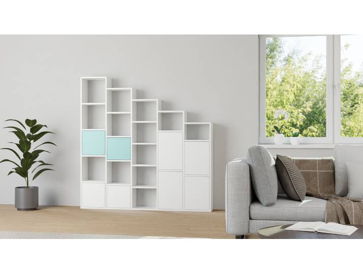 Modernes Stufenregal von Pickawood MDF Beschichtet MDF Weiß matt