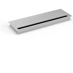 TecLines, Kabelschutz + Kabelführung, TKD015S Kabeldurchführung 120x360 mm mit Soft Close, silber (Kabeldurchlass, 36 cm)
