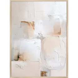 EUROART Wandbild 90 x 120 cm Purity II Kunststoff Beige