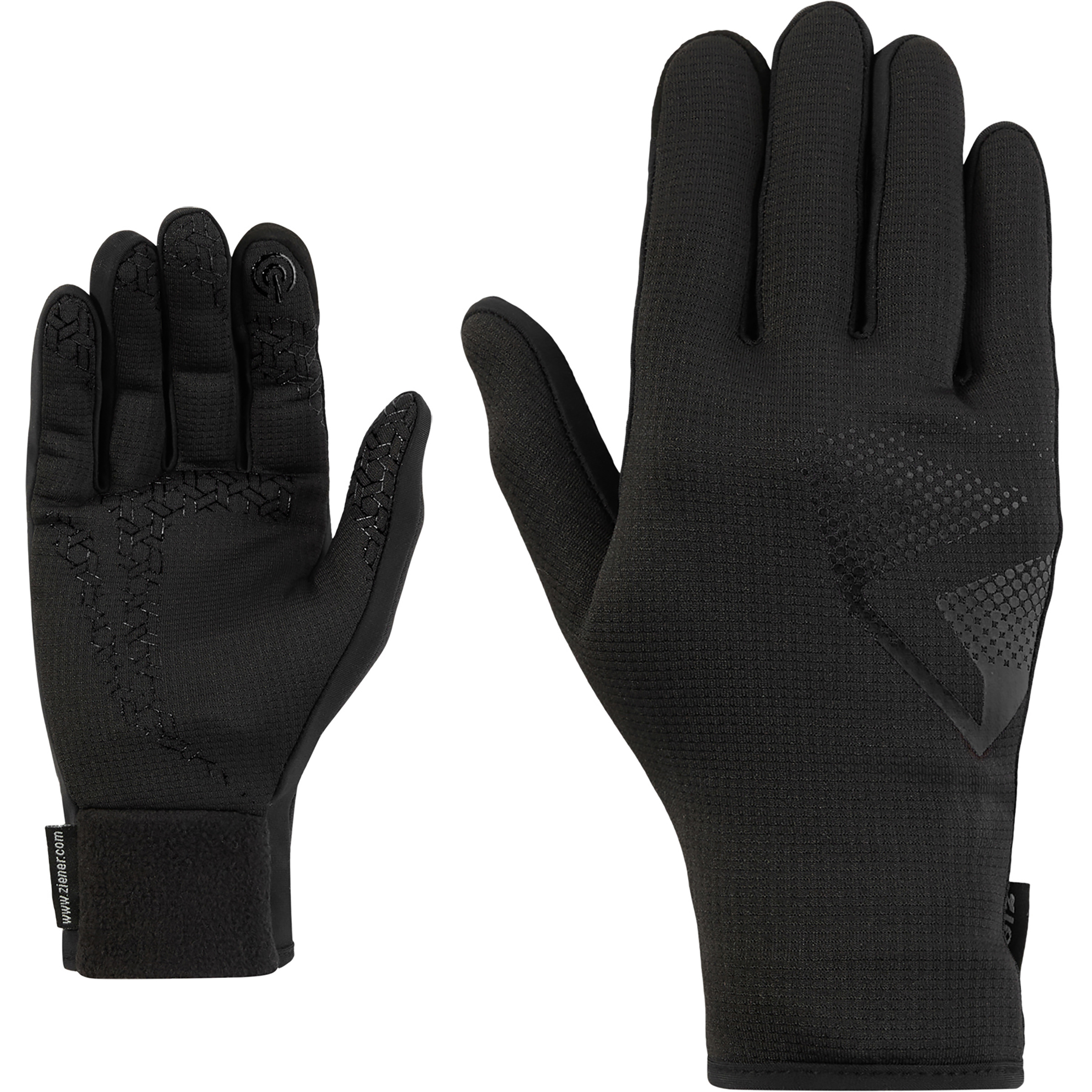 Ziener Lickoso-Z Touch Kinder Fingerhandschuhe schwarz Größe 4 Trekking Schnell trocknend