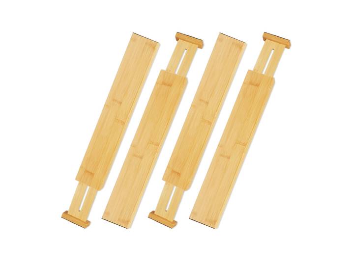 Schubladentrenner Bambus 4er-Set Hellbraun