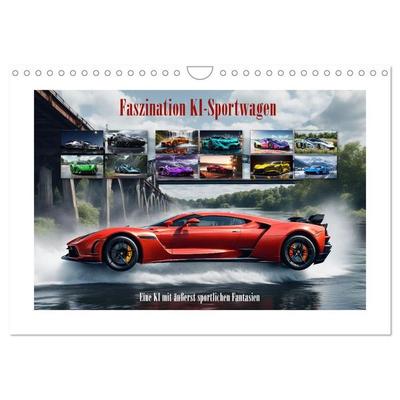 Faszination KI-Sportwagen (Wandkalender 2027 DIN A4 quer), CALVENDO Monatskalender