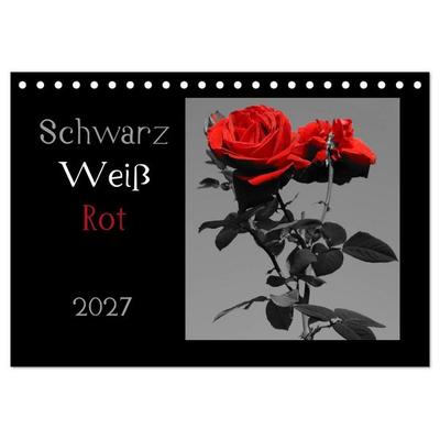 Schwarz-Weiß-Rot (Tischkalender 2027 DIN A5 quer), CALVENDO Monatskalender