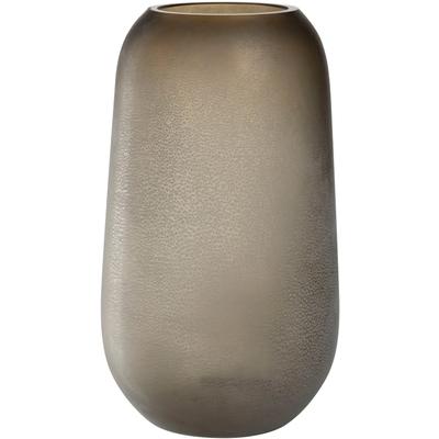 Dekovase LEONARDO "Vase TROGOLO", grau (taupe), B:23cm H:40cm T:23cm, Glas, Vasen