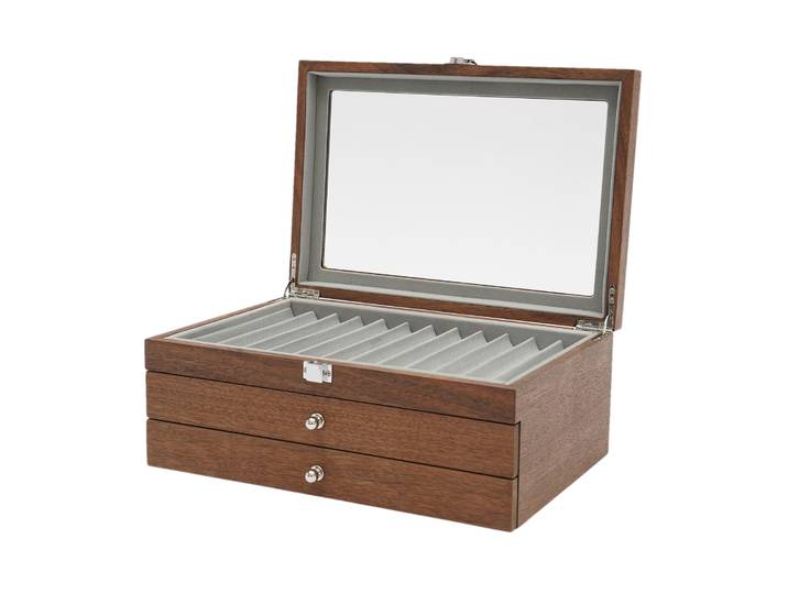 Boîte de rangement pour stylos à 3 niveaux, grande capacité, en bois robuste, pour collectionner et ranger les stylos