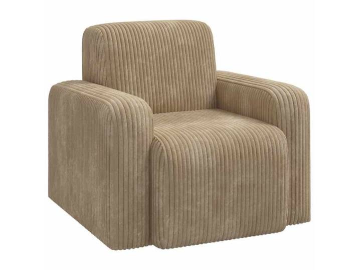 Mode Fauteuil Taupe velours côtelé - Pour adulte ou enfant - Poids maximal: 110 kg/siège_16105