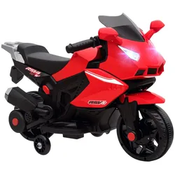 AIYAPLAY Elektro Kindermotorrad Elektromotorrad mit USB, Stützrädern, Musik, Scheinwerfer