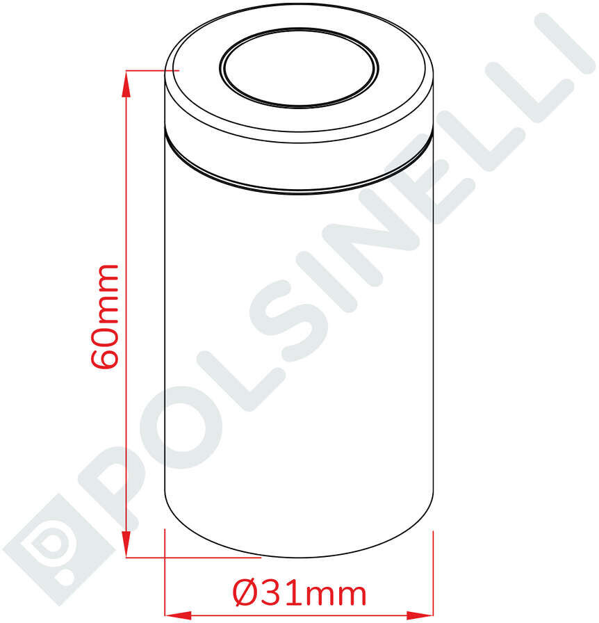 Polsinelli Capsule en PVC bronze ⌀31 (100 pcs)