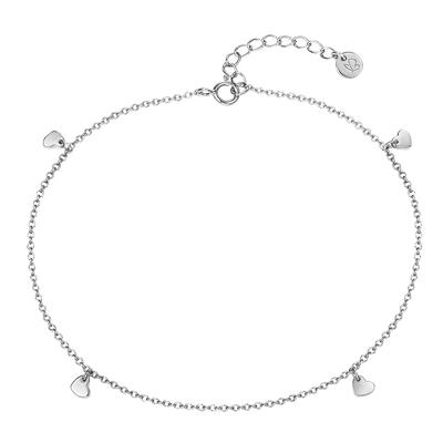 Fußkette GLANZSTÜCKE MÜNCHEN "GSM488", silber, Fußketten, Damen, Silber 925 (Sterlingsilber), aus Sterling Silber