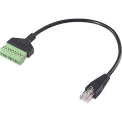 Renkforce RJ45 Netzwerk Adapterkabel [1x RJ45-Stecker 8p8c - 1x Klemmanschluss] 30 cm Schwarz RF-6443978