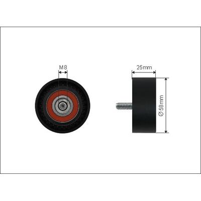 CAFFARO Umlenk-/Führungsrolle, Keilrippenriemen 500225 für Mercedes