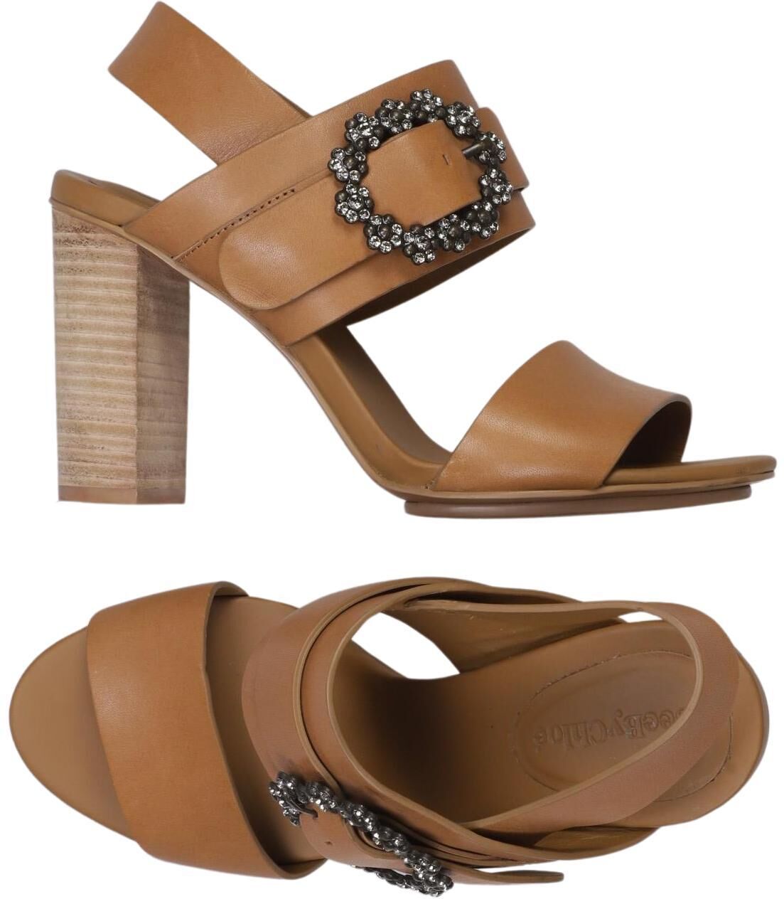 See by Chloe Damen Sandalen, Braun, Gr. EU 38, Leder - Second Hand