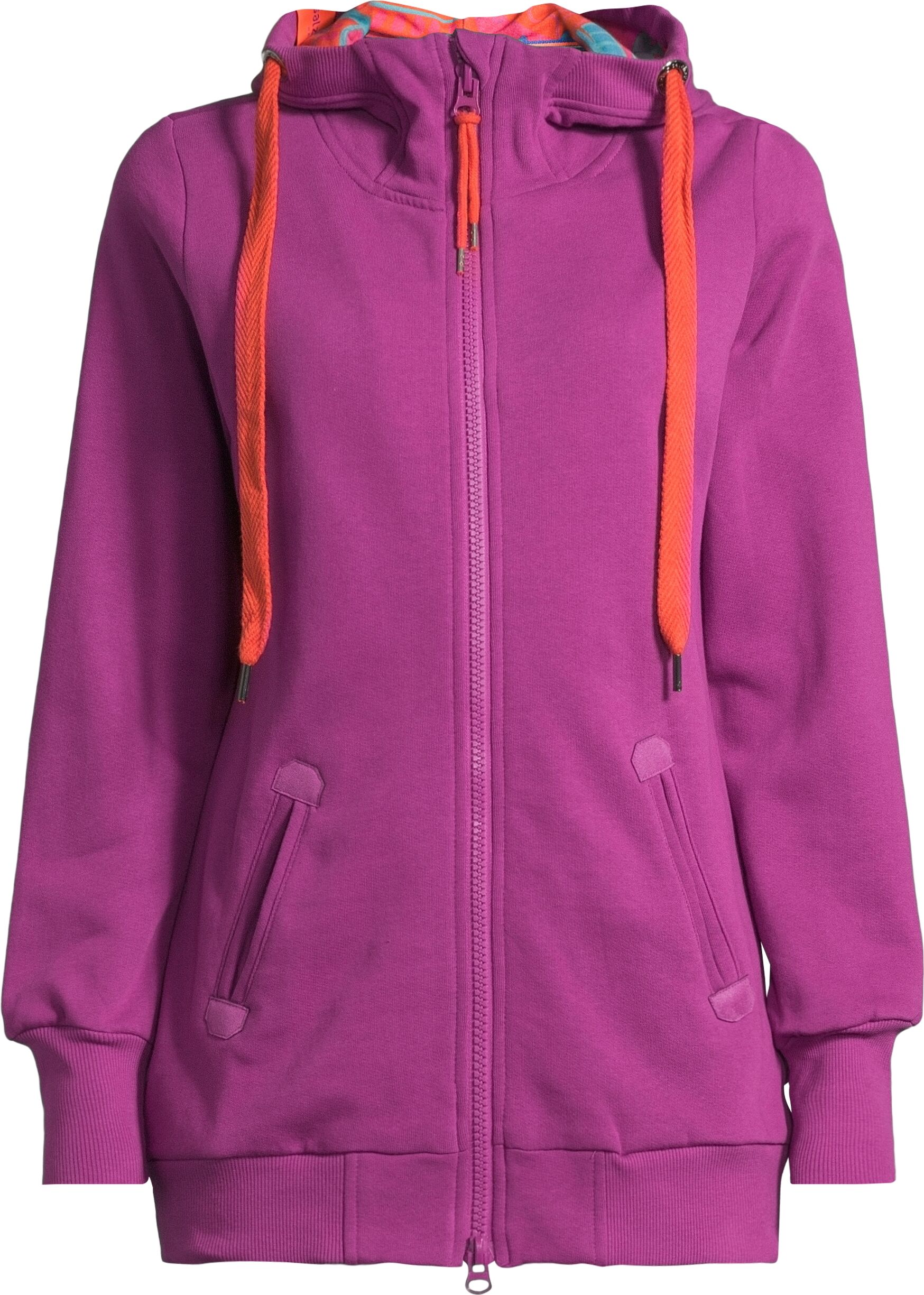 Sweatjacke SALZHAUT "Sweatjacke REFFEN", Damen, Gr. M, lila (plum), Obermaterial: 80% Baumwolle CO. 20% Polyester PES., Sweatjacken Sweatjacke