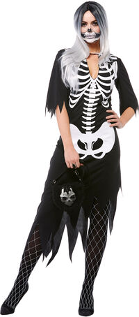 Skelett-Kostüm "Diva Dead" für Damen