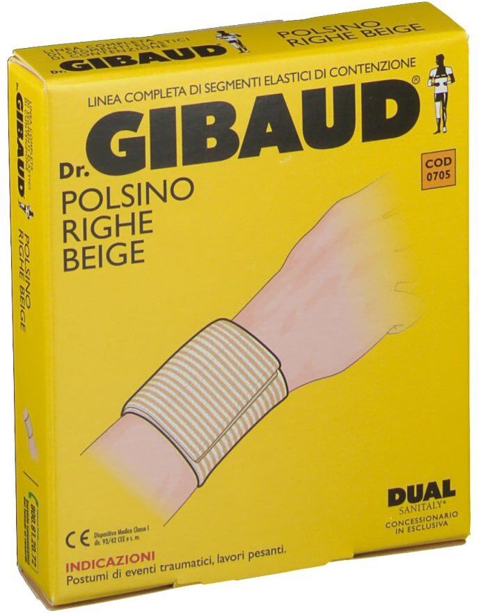 Dual Sanitaly Gibaud Polsino a Righe Beige 6cm Taglia 0