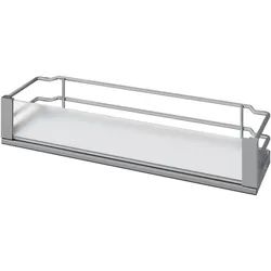 Vauth-Sagel, Möbelausstattung, VS SUB Side Ablage-Set Artline 90° KB 200 mm Silber/Weiss/Glas satiniert (2 Stk.)