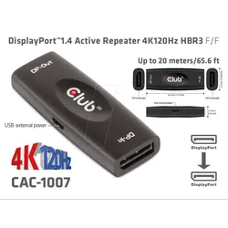 C3D CAC 1007 - DisplayPort 1.4 Repeater, 4K 120 Hz, 20 m