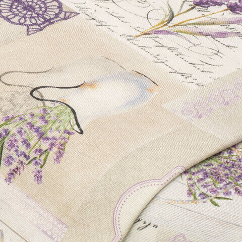 Dekostoff Lavendel-Deko-Style "Lorena", natur-color