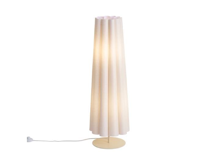 Lampadaire Japandi beige avec abat-jour en tissu 95cm 2 lumières