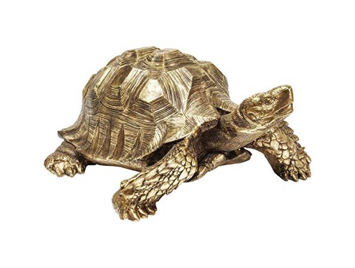 Kare Design Deko Figur Turtle, Gold, XL, Schildkröte, Accessoires, Deko Skulptur, Dekoration, Wohnzimmer, 44x94x76 cm (H/B/T)